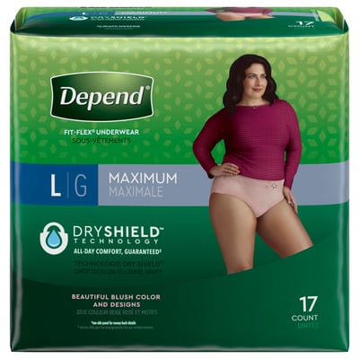 Depend Fresh Protection Incontinence Underwear For Women Mauve