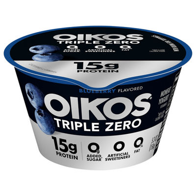 ぐりーく Oikos - Oikos Triple Zero Blueberry Greek Yogurt 5.3 oz (5.30