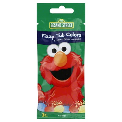 Sesame Street Fizzy Tub Color Tablets Assorted Bathwater Colors