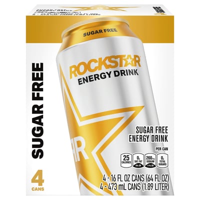 Rockstar Energy Drink 16 Fl Oz/4, 4 pk / 16 fl oz - Baker's