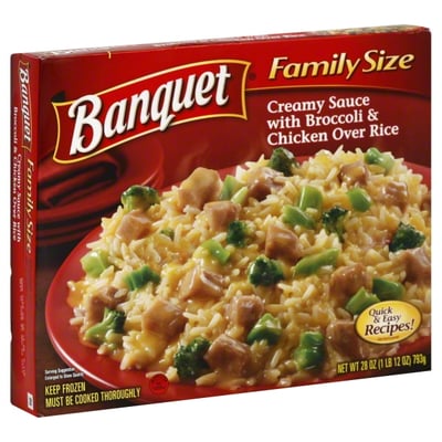 Banquet - Banquet Family Size Creamy Sauce with Broccoli & Chicken Over ...