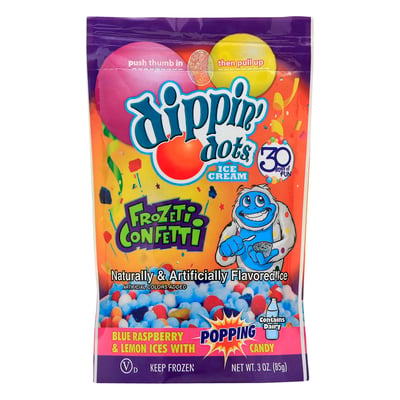 Dippin' Dots Frozen Dot Mix Mega-Pack (15 Flavor Packs, Makes 75