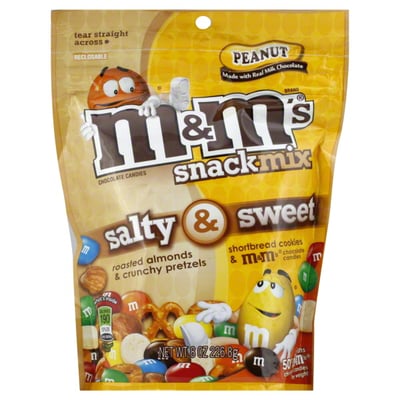 (8) Milk Chocolate M&M's Snack Mix Salty & Sweet 1.75 Oz Each YUMMY!