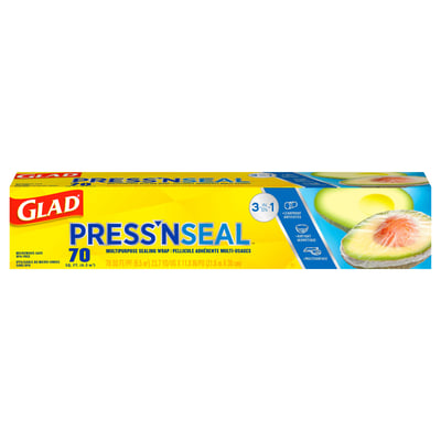 Glad Press'NSeal Sealing Wrap, Multipurpose, 3 in 1