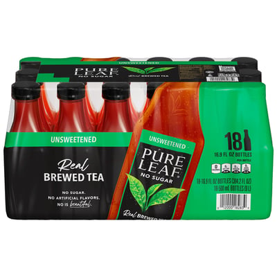 Pure Leaf - Pure Leaf, Brewed Tea, Real, Unsweetened (18 count