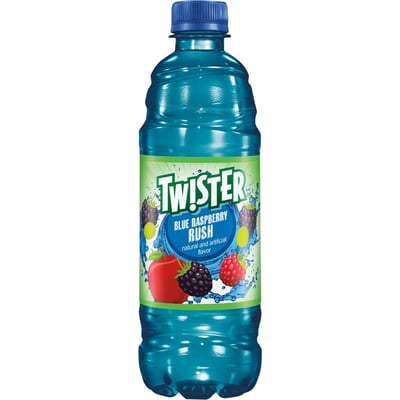 ソフトドリンク y Twister - Twister Blue Raspberry Rush Juice Flavored Beverage 16.9