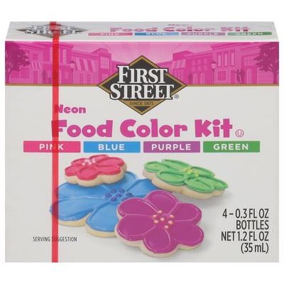 SE Grocers - SE Grocers Food Coloring Neon Purple Green Blue Pink Set 4  Pack (1 ounce)
