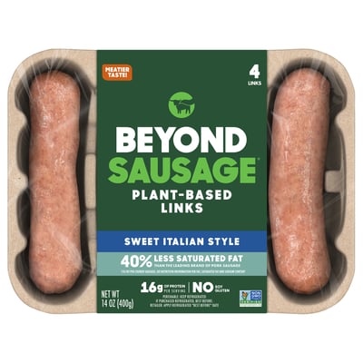 Beyond Sausage - Beyond Sausage, Sausage Links, Plant-Based, Sweet Italian  Style (4 count), Shop