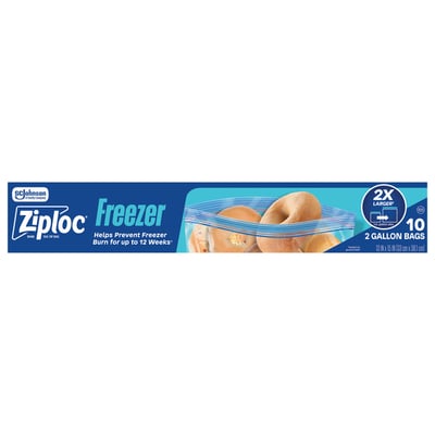 Ziploc - Ziploc, 2 Gallon Freezer Seal Top Bags (10 count) | Shop