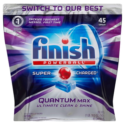  Finish Quantum Ultimate Clean & Shine, Dishwasher Detergent  Tablets : Health & Household