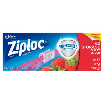 Ziploc - Ziploc, Slider Bags, Storage, Quart (42 count) | Shop | Weis ...