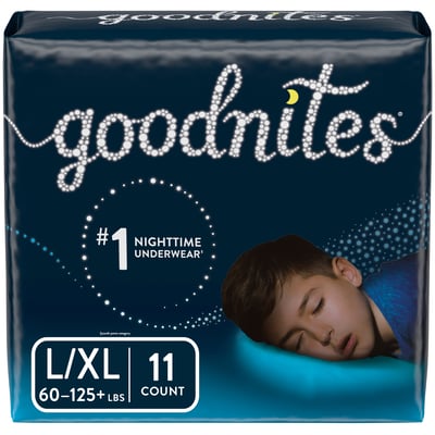 GoodNites - GoodNites, Underwear, Nighttime, L/XL (60-125+ lbs