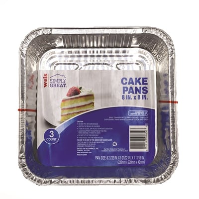 EZ Foil By Hefty - Cake Pans 8x8 - 3 Count