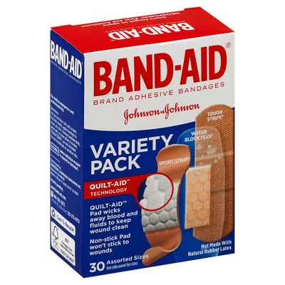 Waterproof Assorted Bandages - 30/Box