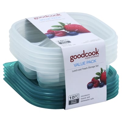  Good Cook Meal Prep, 2 Snack Compartments BPA Free