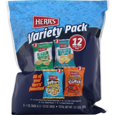 Herrs - Herrs, Potato Chips, Variety Pack (10.5 oz), Shop