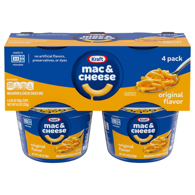 Kraft Original Macaroni & Cheese Dinner (4 ct Pack, 7.25 oz Boxes) Original  (4 Pack)