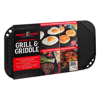 Nordic Ware 2 Burner Nonstick Reversible Grill Griddle - Kitchen