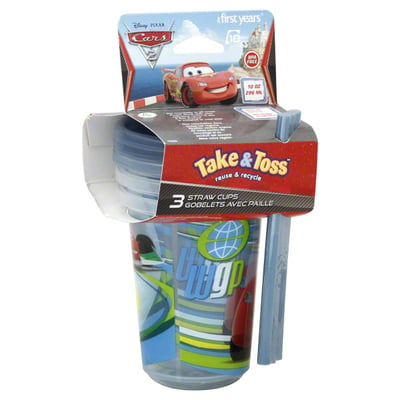 First Years - First Years, Take & Toss - Straw Cups, Disney Pixar Cars 2,  10 oz, 18M+ (3 count), Shop