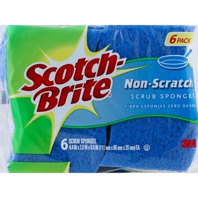 3M Scotch-brite Non-scratch Multi-purpose Scrub Sponge 6/pack for sale online 