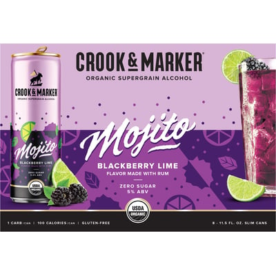 CROOK & MARKER - as Winn-Dixie (11 two 8 Lime Mojito | W/Rum Can in delivery as Made & Blackberry Crook Cocktail little available Marker Pack hours ounces) 