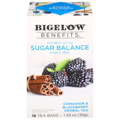 Bigelow Benefits Tea Bags – 18-Count Box, Gluten Free, USA Made (Flavor Selectable)