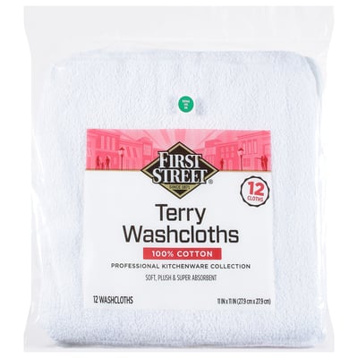 First Street - First Street, Washcloths, Terry (12 count)