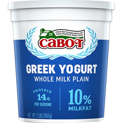 Cabot - Cabot Whole Milk Plain Greek Yogurt 32 Ounces (32 ounces ...