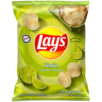 Lay's Potato Chips, Limon Flavor, 7.75 oz Bag