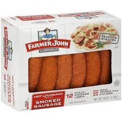 Farmer John - Farmer John Smoked Sausage Fully Cooked Hot
