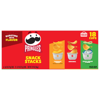 Pringles - Pringles, Potato Crisps, Cheddar Cheese/Original/Sour