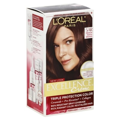 LOREAL EXCELLENCE CREME - L'Oreal Excellence Medium Maple Brown Hair ...