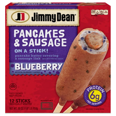 Plant-Based Blueberry Pancake and Sausage on a Stick