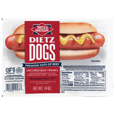  Watson　ma d'dog Dietz & Watson - Dietz & Watson, Dietz Dogs - Uncured Beef Franks