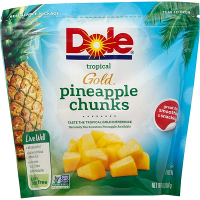Dole Individually Quick Frozen Pineapple Tidbits, 28885 (23019170)