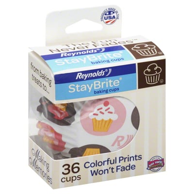 Reynolds - Reynolds, StayBrite - Baking Cups, Colorful Prints (36 count), Shop