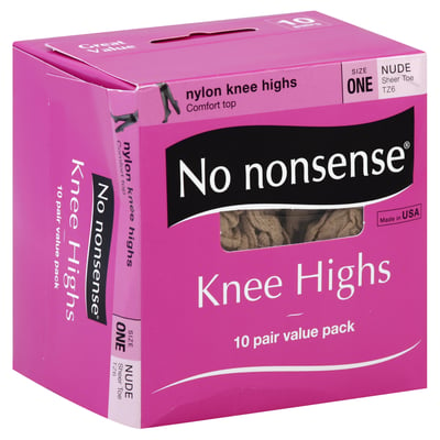 No Nonsense - No Nonsense, Knee Highs, Nylon, Sheer Toe, Size One