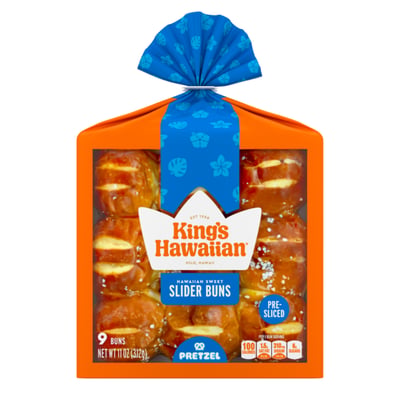 King's Hawaiian - King's Hawaiian, Pretzel Pre-Sliced Slider Buns