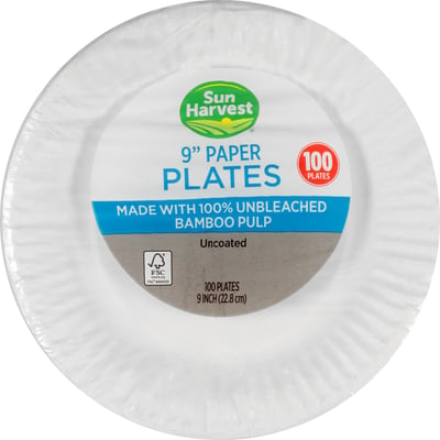 Paper Plate 9 inch each, Pala Supply Company