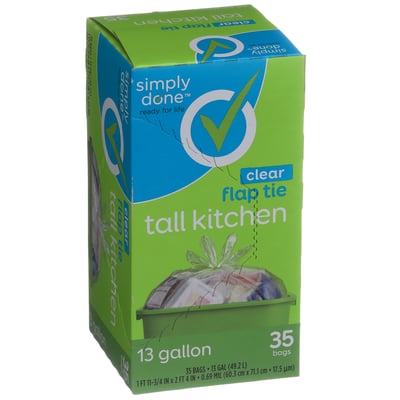 Simply Done Kitchen Flip Tie 13 Gallon, Plastic Bags