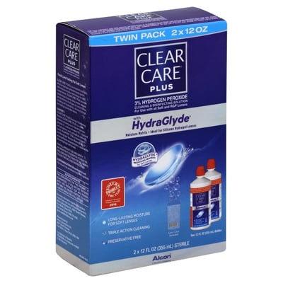 Clear Care Triple Action Cleaning And Disinfecting Solution - Twin