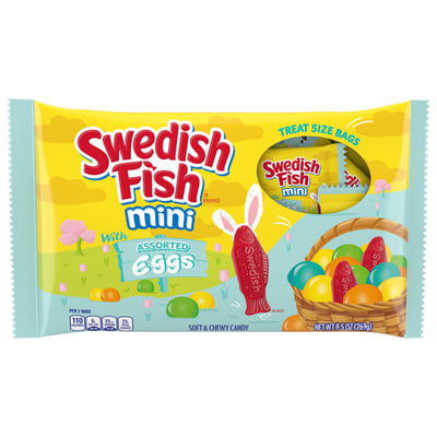 Diet info for Swedish Fish Mini Red White & Blue Soft & Chewy