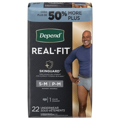 Depend - Depend, Real-Fit - Underwear, Skinguard, Maximum, 1 Color, S-M (22  count), Shop