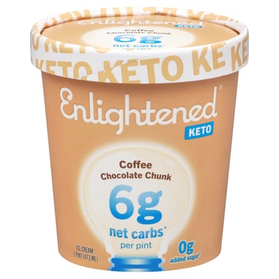 Enlightened Enlightened Ice Cream Keto Coffee Chocolate Chunk 1 Pt Shop Super 1 Foods