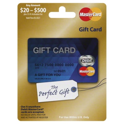 Visa Gift Card, Debit, $20-500, Gift Cards