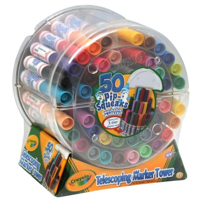 Crayola Pip-Squeaks Telescoping Marker Tower - 50 Count #Sponsored