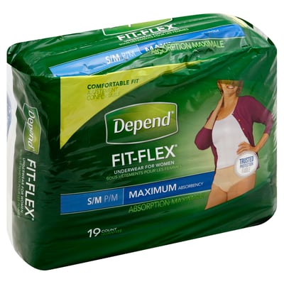 Depend Fit-Flex Incontinence Underwear For Women, Maximum Absorbency, XL -  26 ct