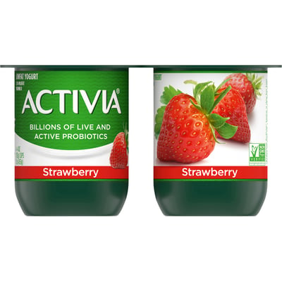 Activia - Activia Probiotic Strawberry Lowfat Yogurt 4 Ounce Cups, 4 Count  (4 ounces) | Winn-Dixie delivery - available in as little as two hours | Billiger Montag