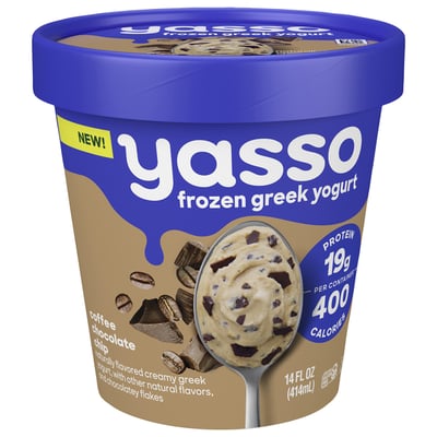ヨーコー Yasso - Yasso, Greek Coffee Chocolate Chip Frozen Yogurt (14 fl oz