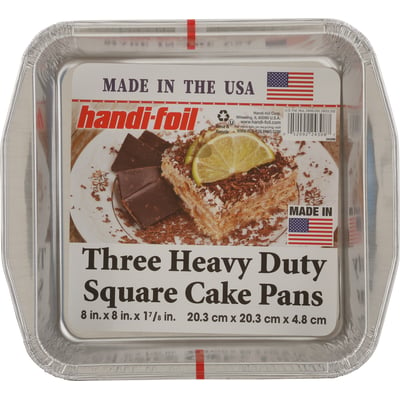 HANDI FOIL ROUND CAKE PANS & LIDS 3CT